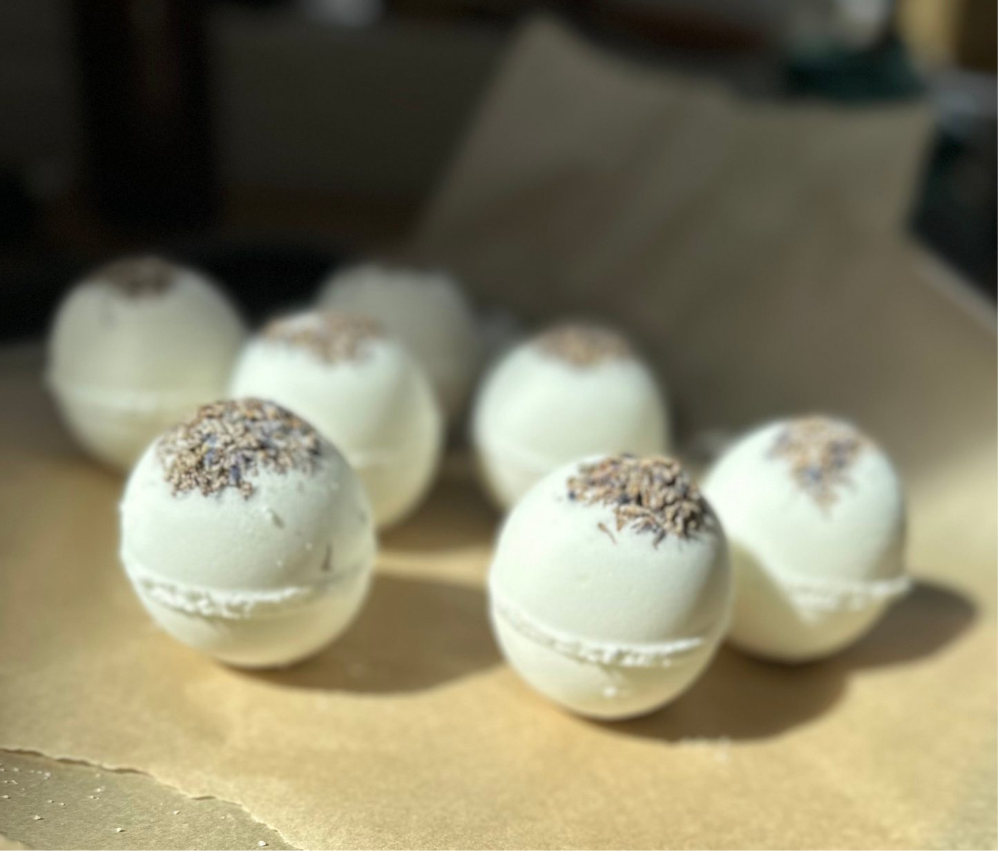 Lavender flower and Vanilla bath bombs