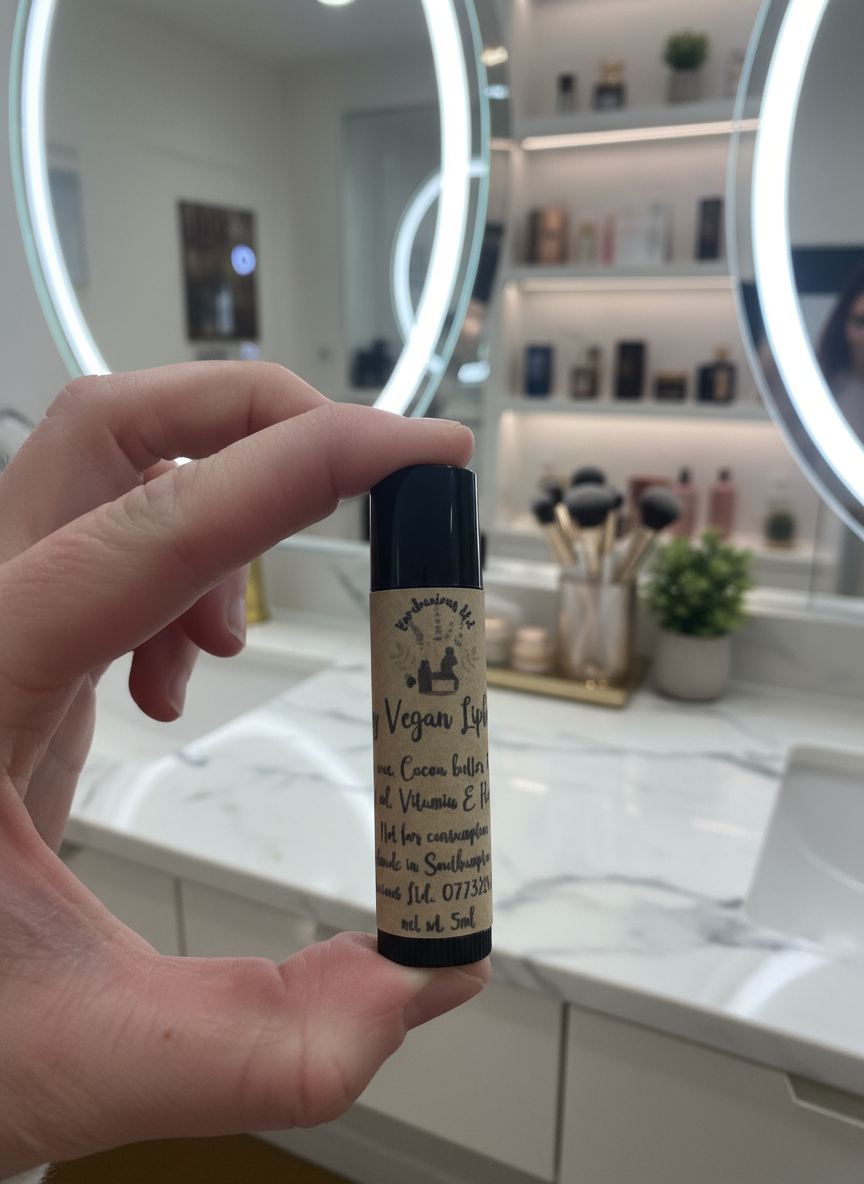 Refillable vegan lip balms