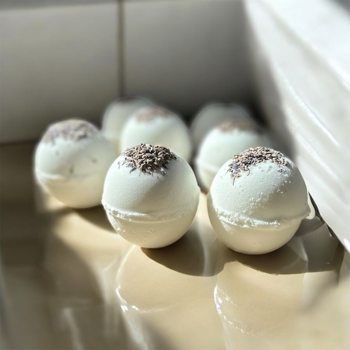 Lavender flower and Vanilla bath bombs