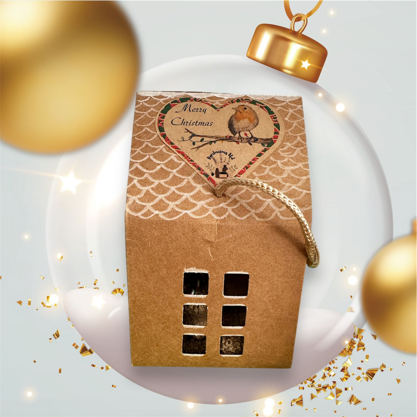 Secret Santa moisturising bath fizzer gingerbread house gift