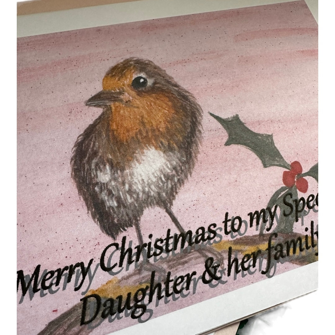 Personalised watercolour print Christmas cards