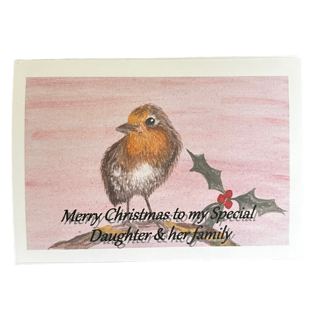 Personalised watercolour print Christmas cards