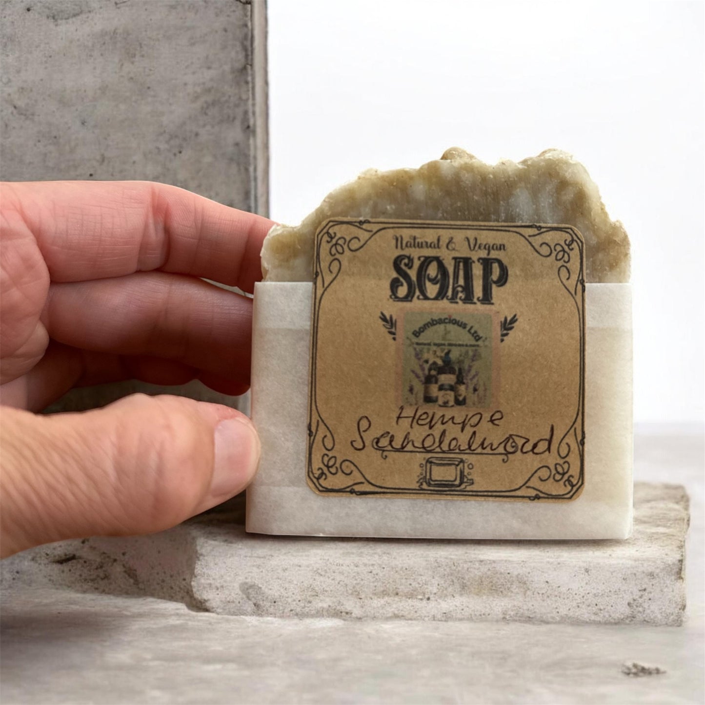 Hemp & sandalwood Fullers earth Vegan soap