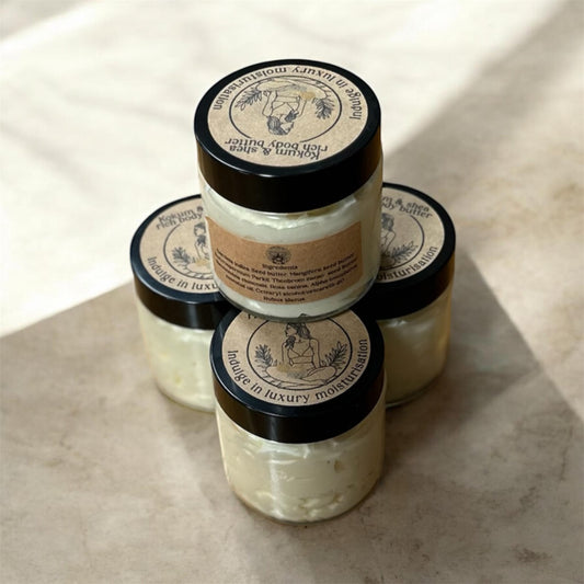 Luxury Kokum & Rosehip body butter in uplifting Pink grapefruit scent