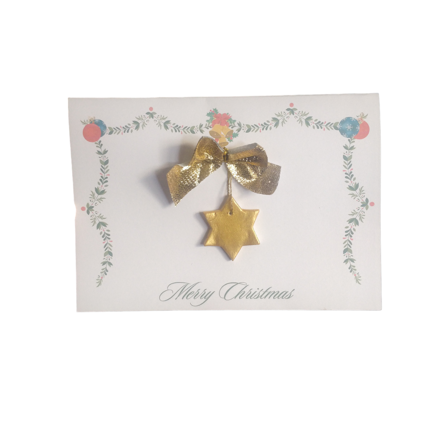 Personalised tree decoration Christmas card FREE post and personalisation.