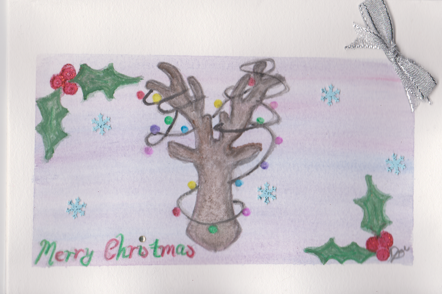 Personalised watercolour print Christmas cards