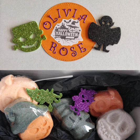 Halloween Bath Bomb Personalised gift box