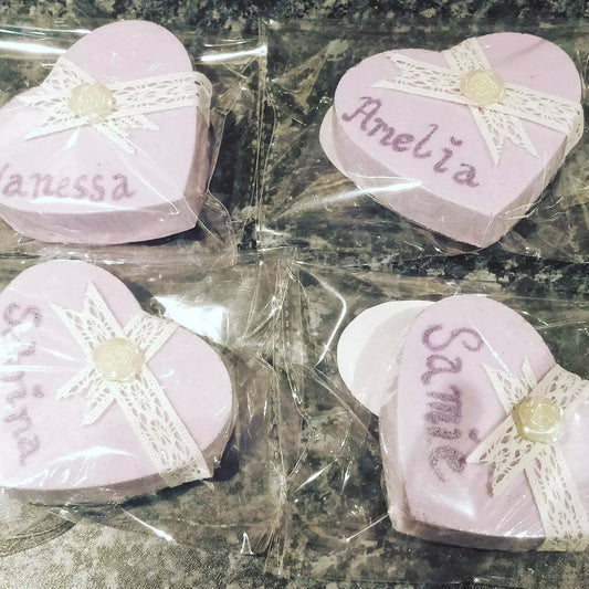 Large Moisturising choc box Personalised bath bombs.